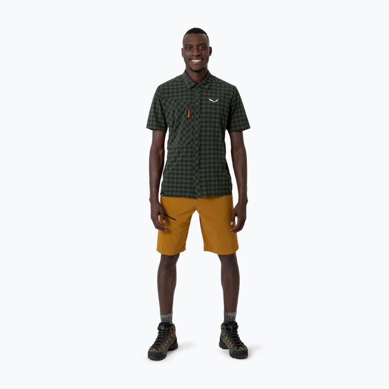 Чоловіча сорочка Salewa Puez Dry S/S темно-оливкова 2