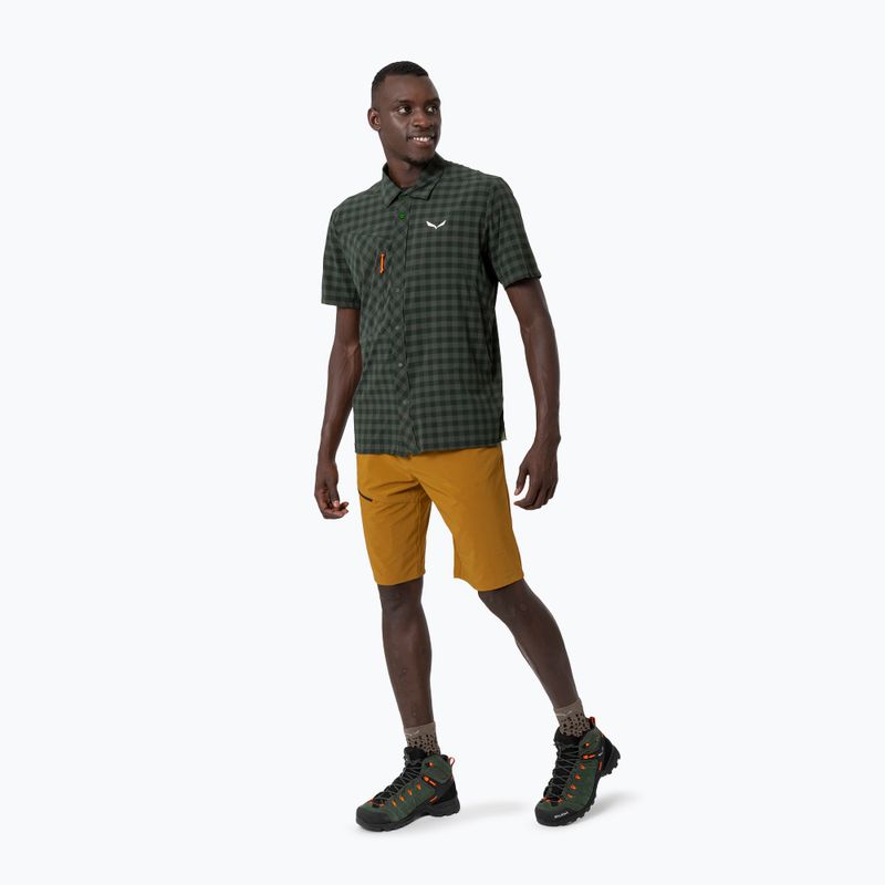 Чоловіча сорочка Salewa Puez Dry S/S темно-оливкова 4