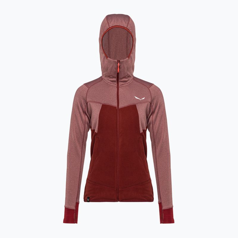 Кофта флісова жіноча Salewa Puez Hybrid PL FZ Hoody червона 00-0000027389