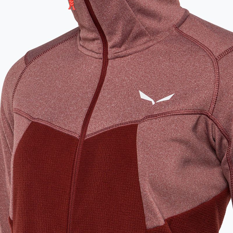 Кофта флісова жіноча Salewa Puez Hybrid PL FZ Hoody червона 00-0000027389 3