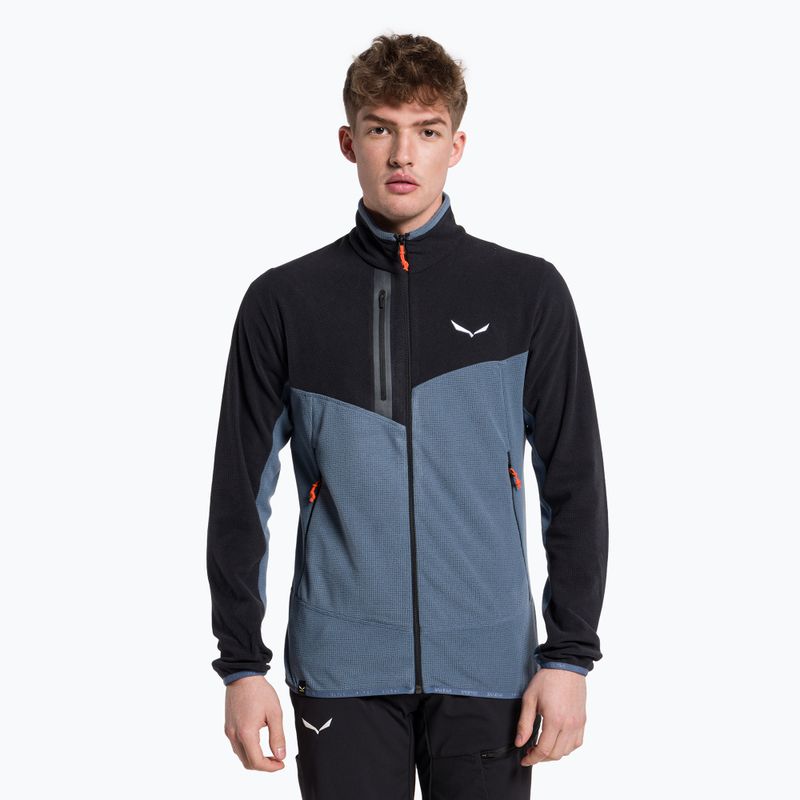 Кофта флісова чоловіча Salewa Paganella PL блакитно-сіра 00-0000027924