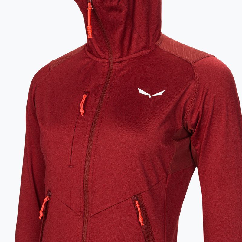 Кофта флісова жіноча Salewa Agner Hybrid PL/DST FZ Hoody темно-червона 00-0000027372 3