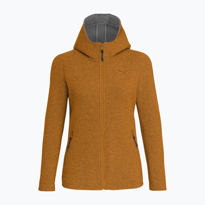 Кофта трекінгова жіноча Salewa Sarner 2L Wool Fz Hoody golden brown