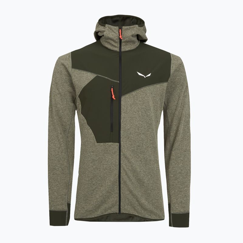 Кофта трекінгова чоловіча Salewa Puez 2 Dry Hood FZ dark olive melange