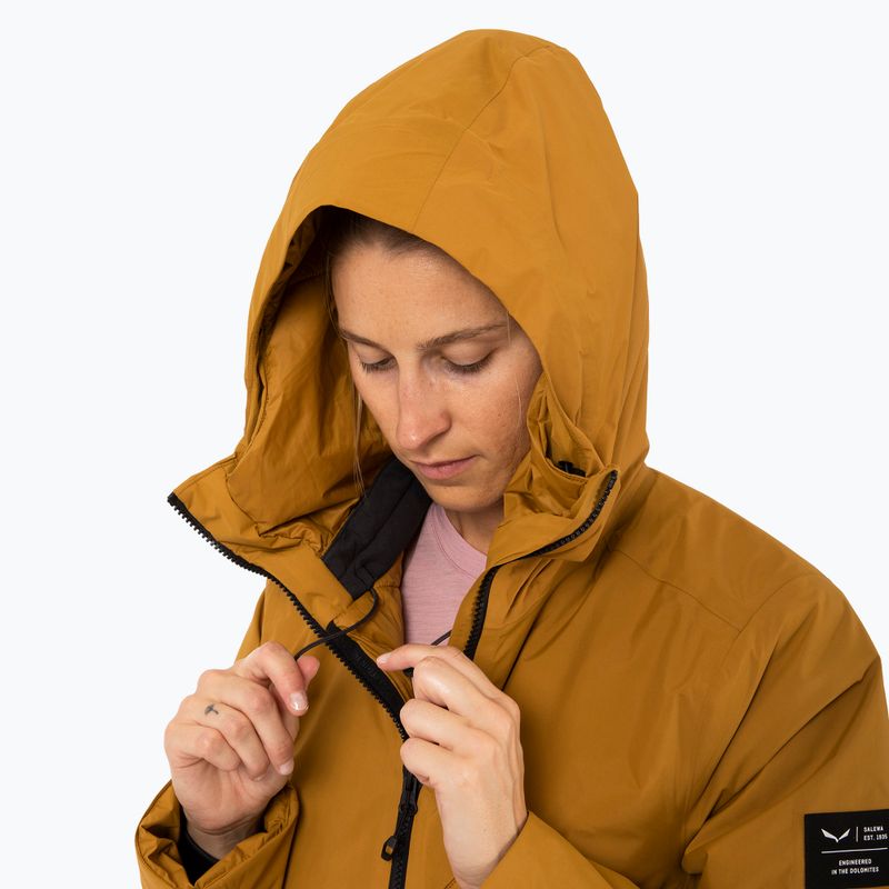 Жіноче зимове пальто Salewa Fanes 2L PTX Parka золотисто-коричневе 4