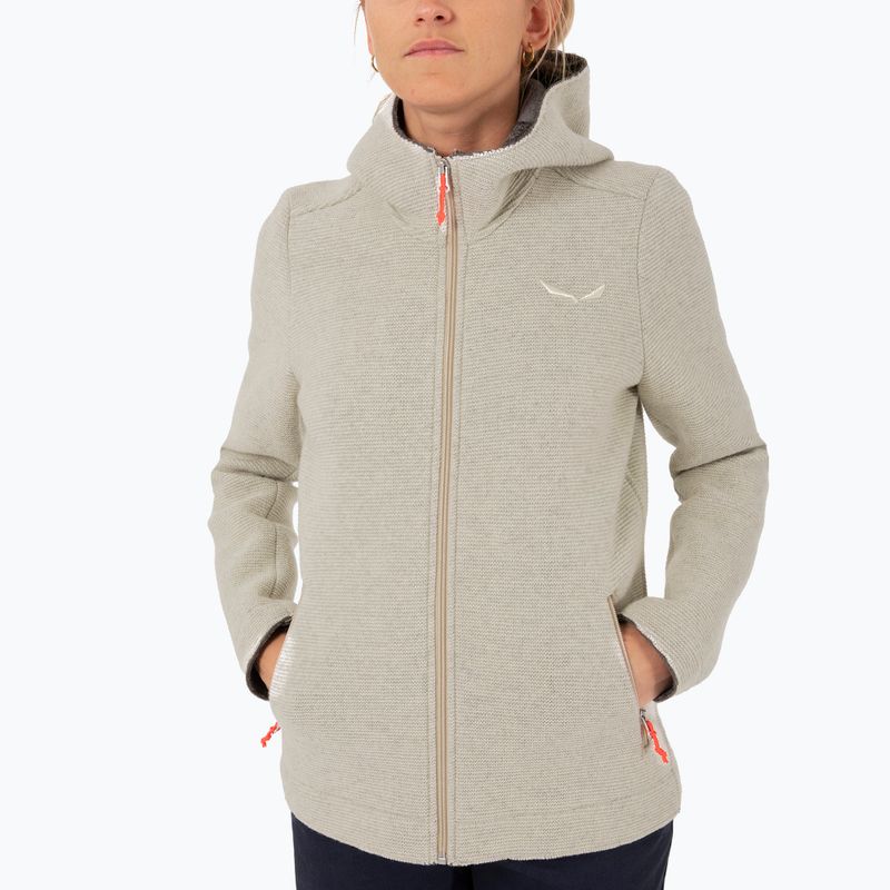 Кофта трекінгова жіноча Salewa Sarner 2L Wool Fz Hoody oatmeal