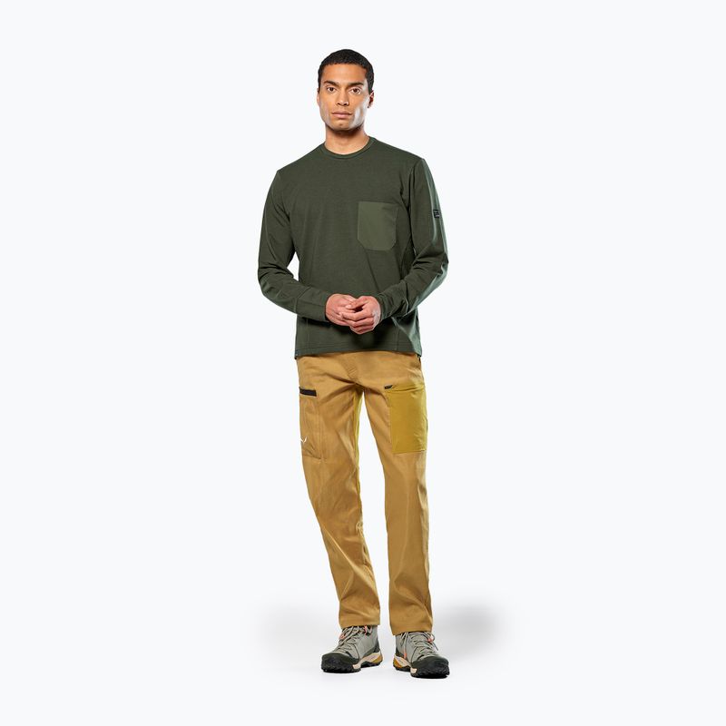 Чоловіча кофта Salewa Fanes Dry Pullover темно-оливкова 2