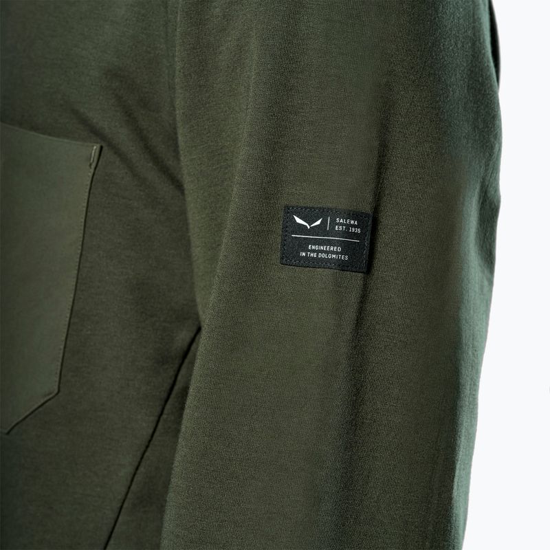 Чоловіча кофта Salewa Fanes Dry Pullover темно-оливкова 5