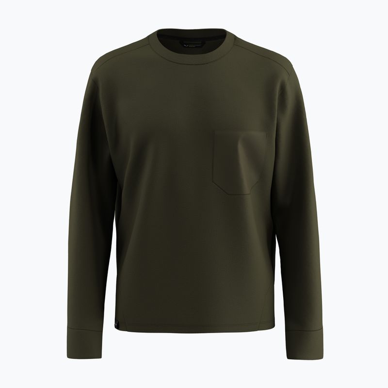 Чоловіча кофта Salewa Fanes Dry Pullover темно-оливкова 7