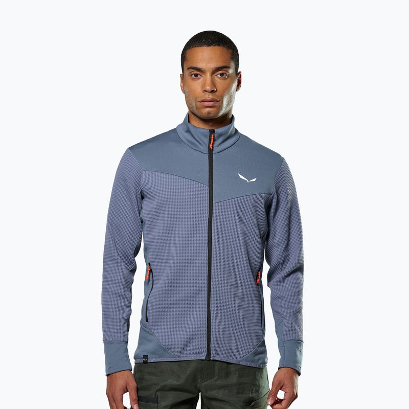 Чоловічий трекінговий світшот Salewa Puez Waffle Hyb PL HD java blue