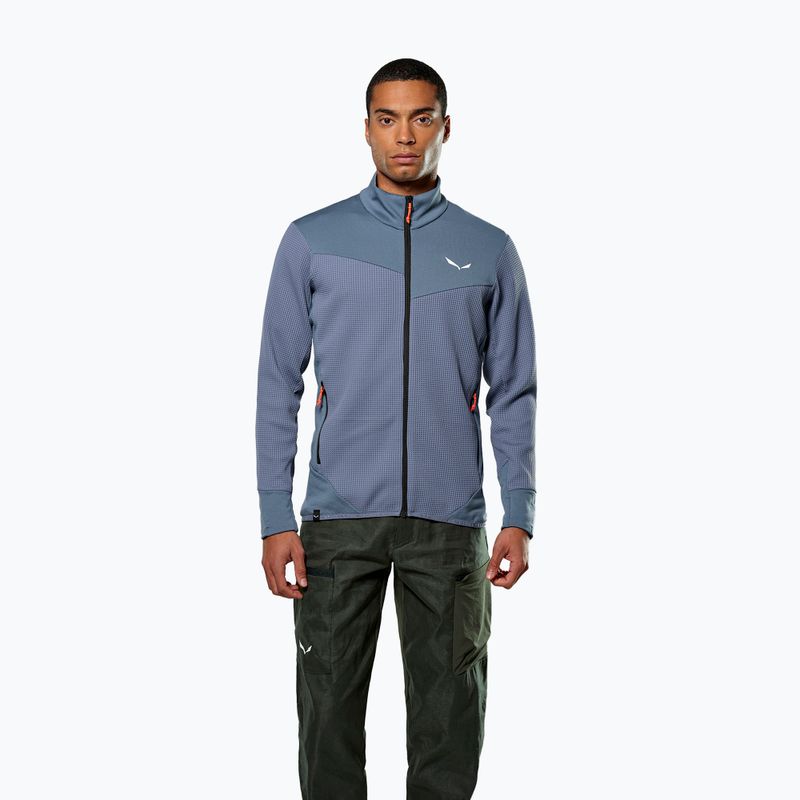 Чоловічий трекінговий світшот Salewa Puez Waffle Hyb PL HD java blue 2