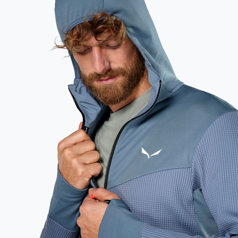Чоловічий трекінговий світшот Salewa Puez Waffle Hyb PL HD java blue 5
