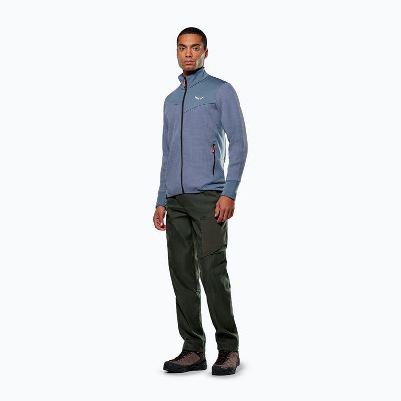 Чоловічий трекінговий світшот Salewa Puez Waffle Hyb EN java blue 4