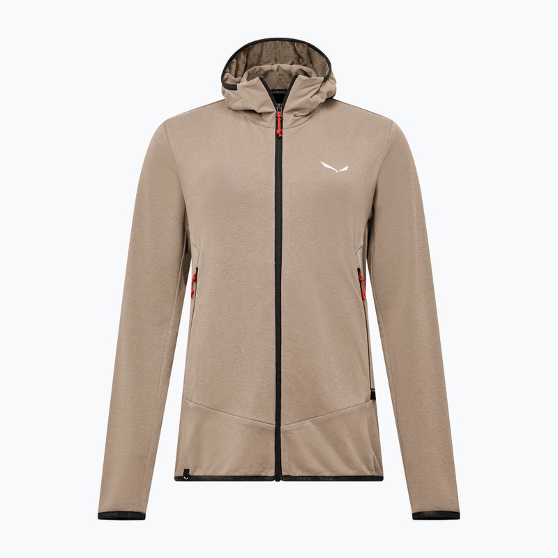 Жіночий трекінговий світшот Salewa Agner Hemp 2 Hooded quicksand з капюшоном 7