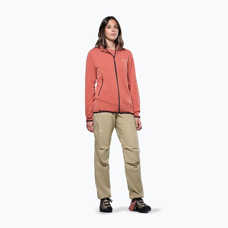Жіночий трекінговий світшот Salewa Agner Hemp 2 Hooded etruscan red 2