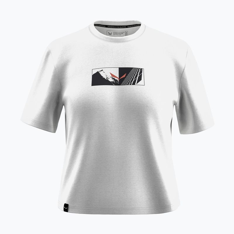 Жіноча футболка Salewa Eagle Hybrid Loose оптично біла