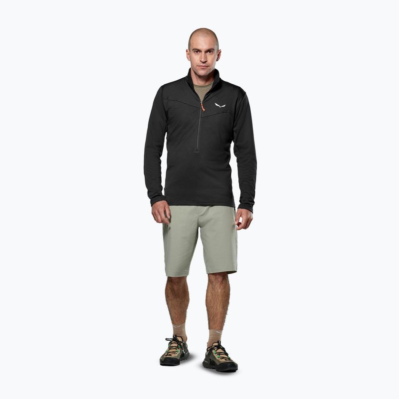 Кофта трекінгова чоловіча Salewa Puez Cammio Polarlite Half Zip Black Out 2