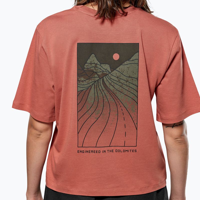Жіноча футболка Salewa Eagle Sunset Loose етруська червона 4