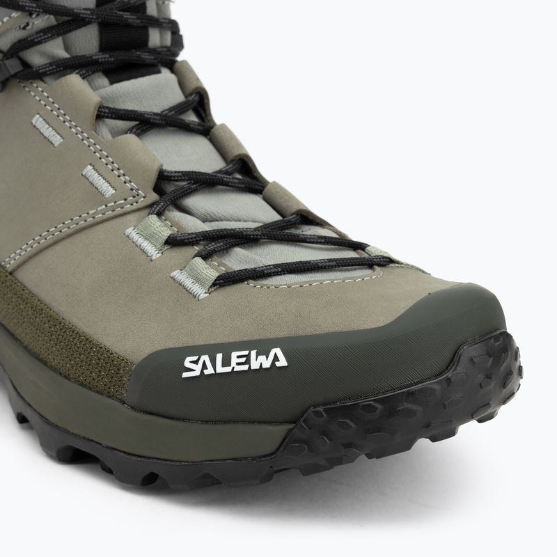 Чоловічі трекінгові черевики Salewa Puez Leather Mid Ptx тінь / темно-оливкові 7