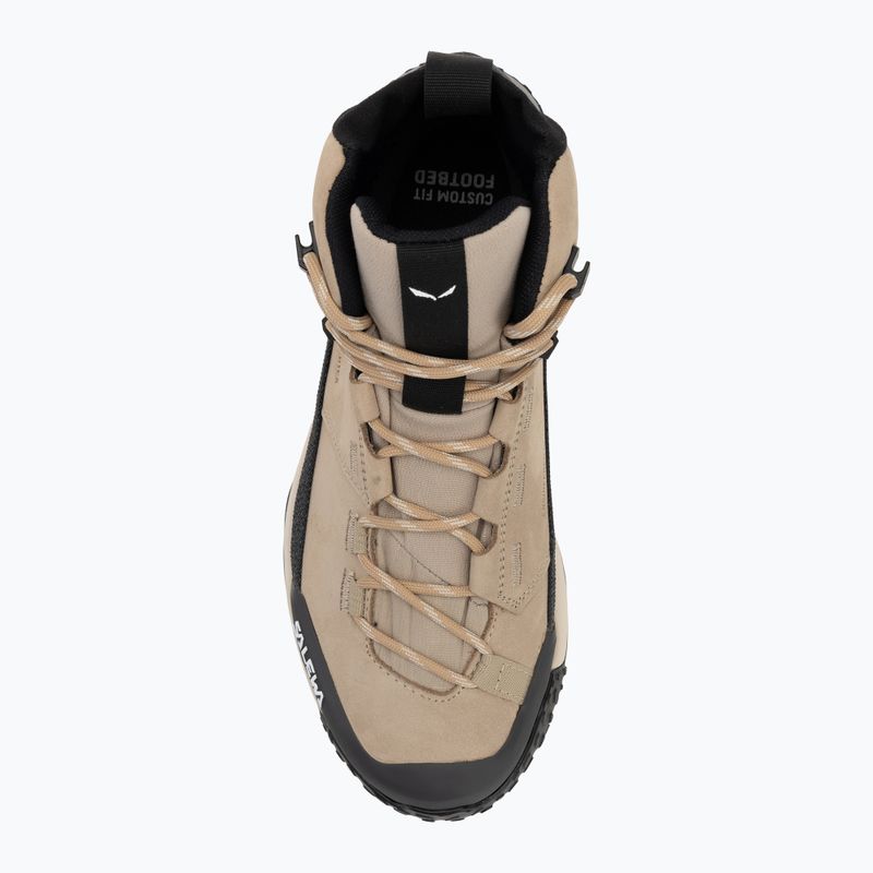 Жіночі трекінгові черевики Salewa Puez Leather Mid Ptx quicksand / онікс 5