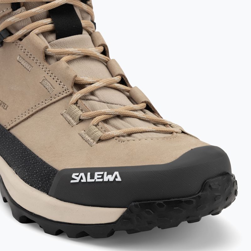 Жіночі трекінгові черевики Salewa Puez Leather Mid Ptx quicksand / онікс 7