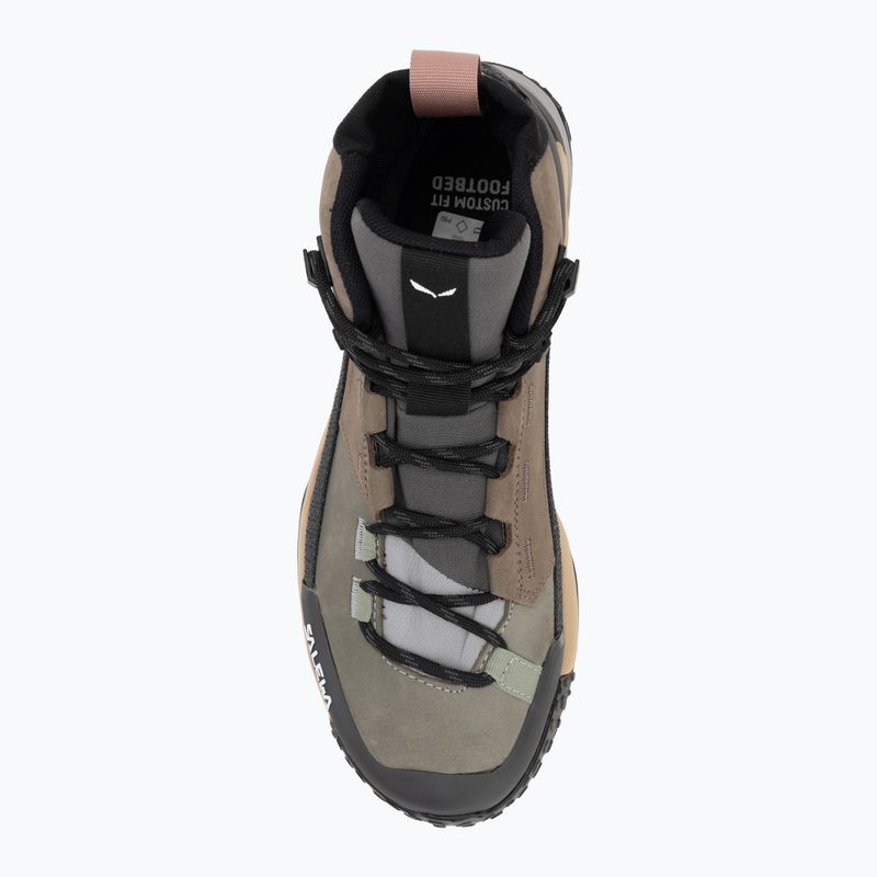 Жіночі трекінгові черевики Salewa Puez Leather Mid Ptx bungee cord / онікс 5