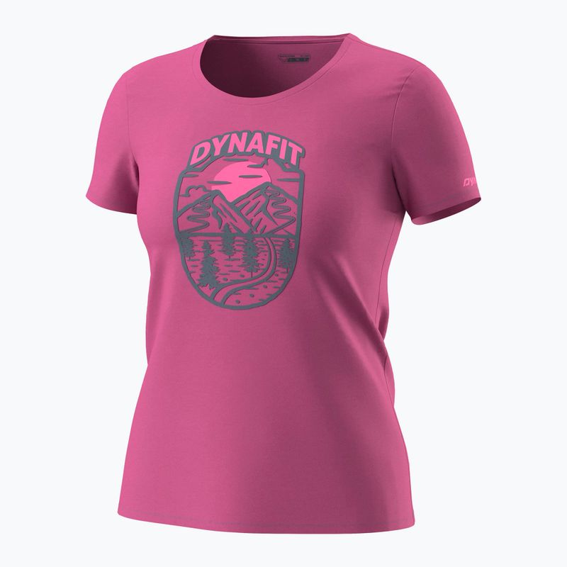 Жіноча футболка DYNAFIT Graphic Co magenta/horizon 4
