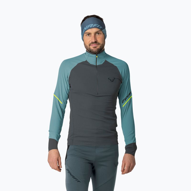 Кофта для бігу чоловіча DYNAFIT Alpine 1/2 Zip Tee smoke blue/0720