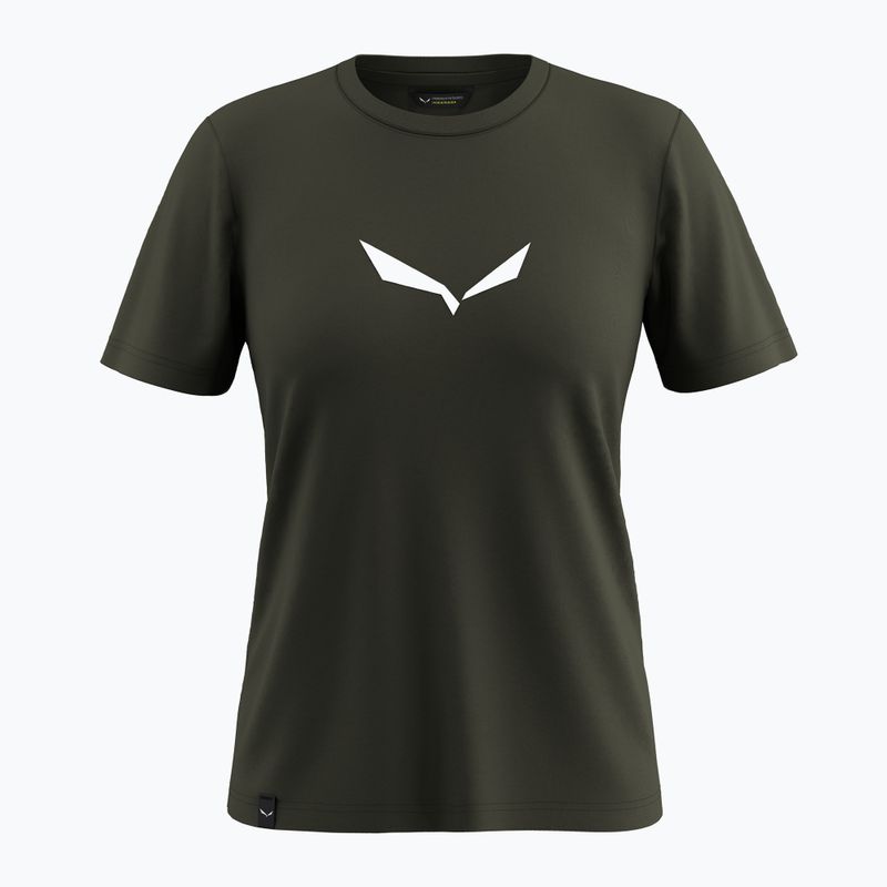 Жіноча футболка Salewa Solid Dry dark olive