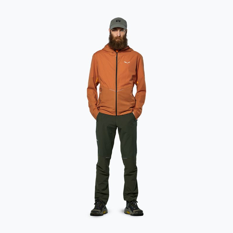 Куртка вітрозахисна чоловіча Salewa Pedroc Wind Hood bombay brown 2
