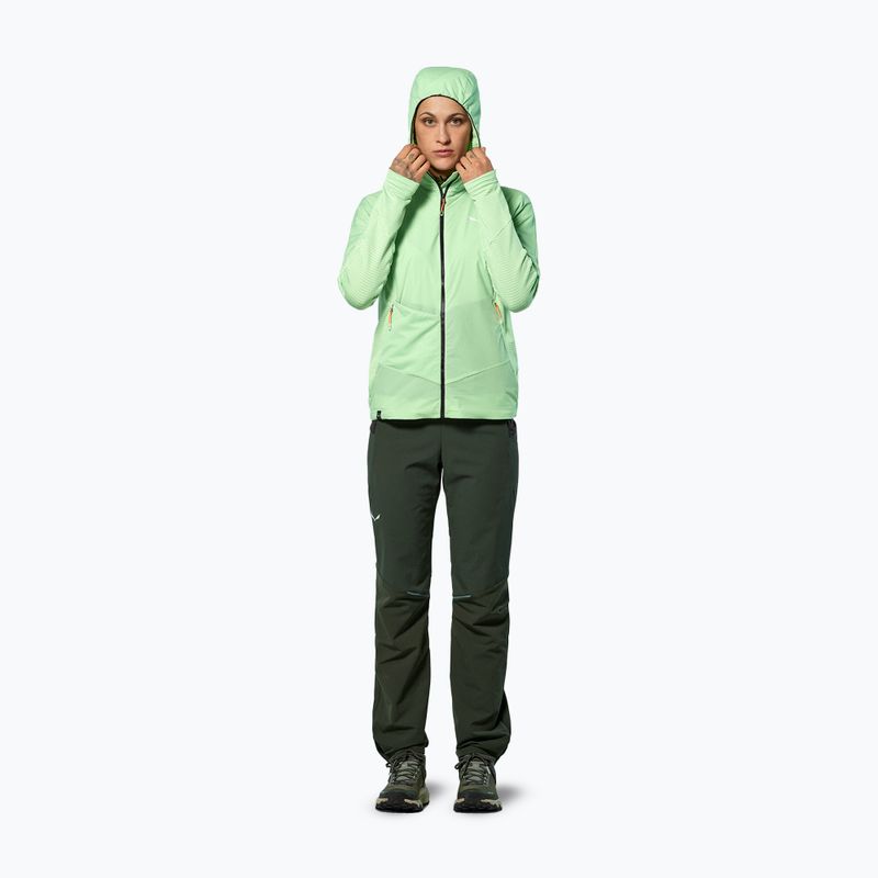 Куртка вітрозахисна жіноча Salewa Pedroc Polarlite Wind Hood pastel green 2