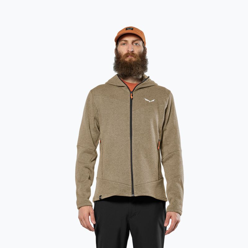 Кофта трекінгова чоловіча Salewa Puez Rocca Polarlite Hood quicksand