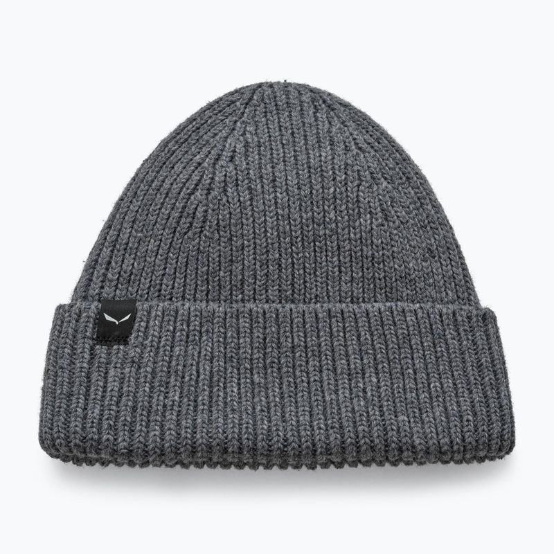 Шапка зимова Salewa Re-Zebru Knit light grey melange 2