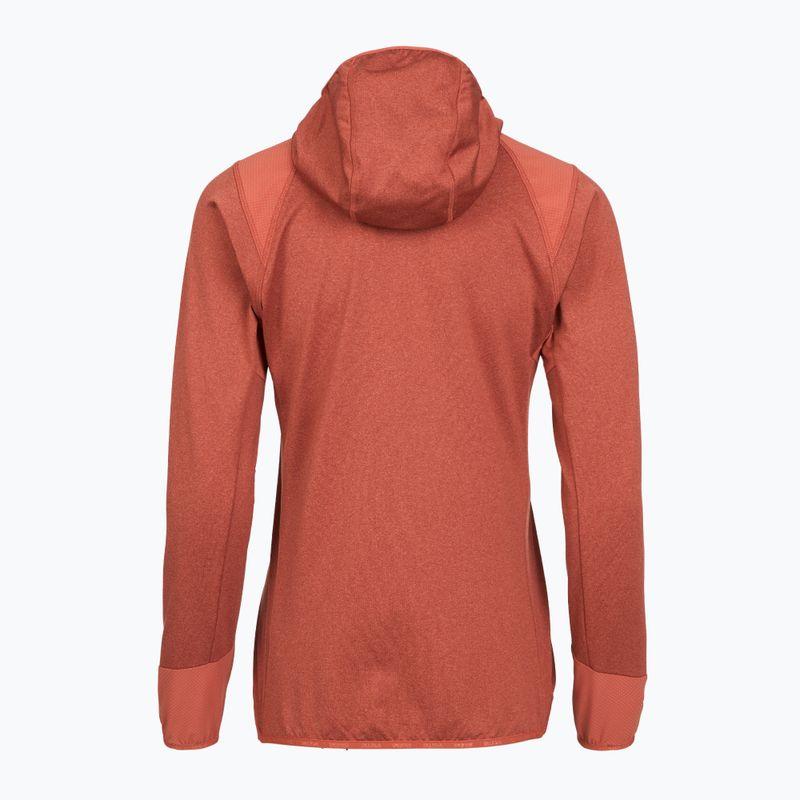 Кофта трекінгова жіноча Salewa Agner Hybrid PL/DST FZ Hoody etruscan red melange 2