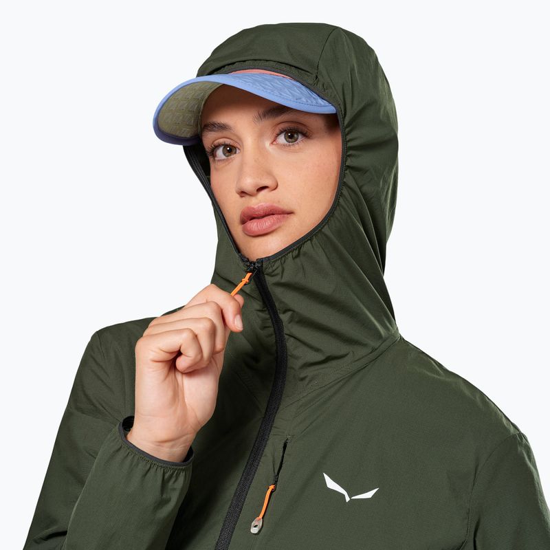 Куртка вітрозахисна жіноча Salewa Pedroc Wind HD Light dark olive 4