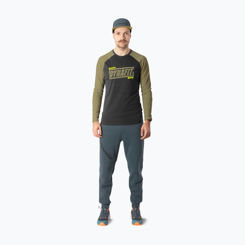 Лонгслів для бігу чоловічий DYNAFIT 24/7 military green/0910 2