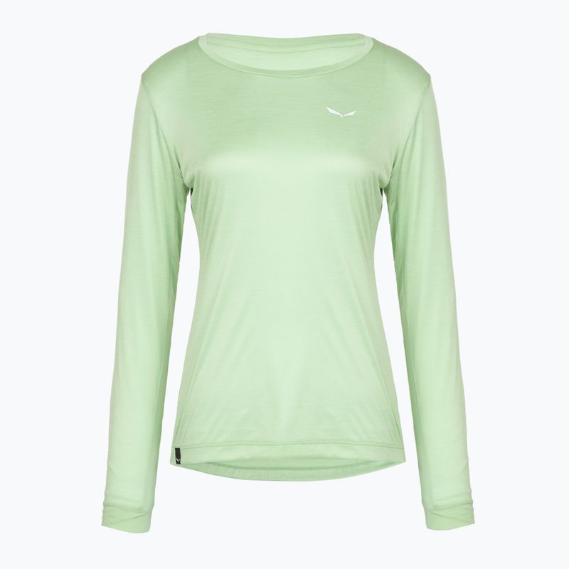 Лонгслів трекінговий жіночий Salewa Puez Melange Dry pastel green melange