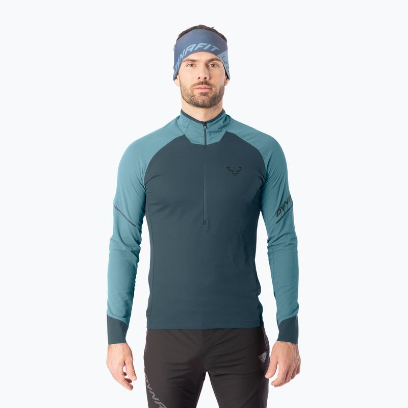 Кофта для бігу чоловіча Dynafit Alpine LS 1/2 Zip Tee smoke blue/0720/3162