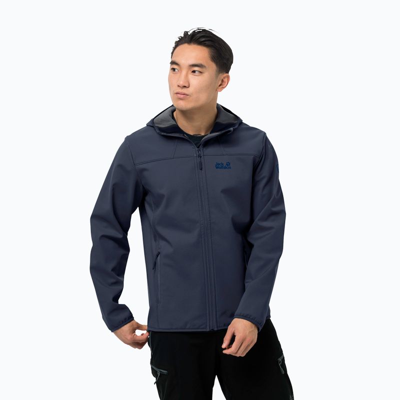 Куртка софтшел чоловіча Jack Wolfskin Northern Point синя 1304001_1033