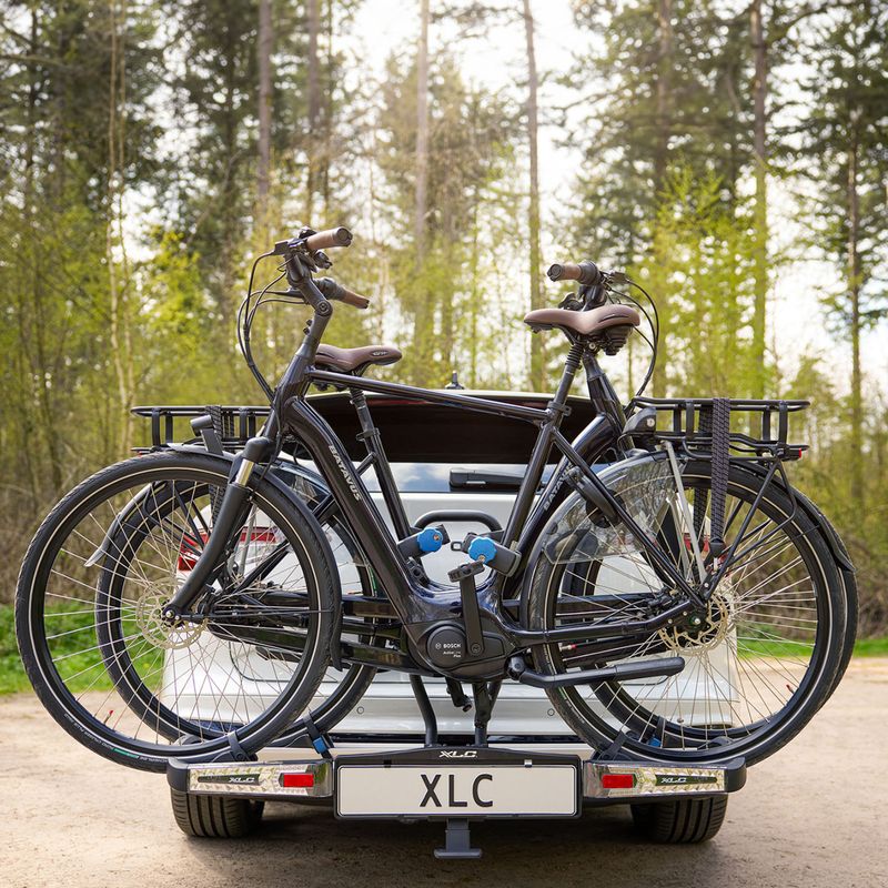 Багажник XLC Azura Xtra LED 2Bikes сріблясто-чорний 19