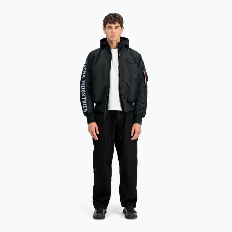 Куртка чоловіча Alpha Industries MA-1 D-Tec Sleeve Embroidery Bomber black/reflective 2