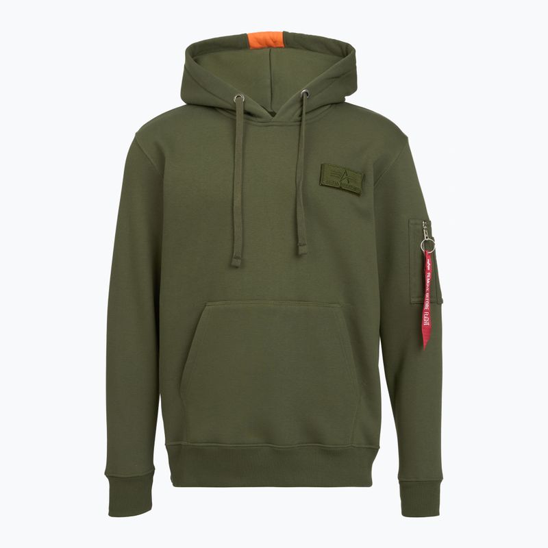 Кофта чоловіча Alpha Industries Red Stripe Hoodie dark green