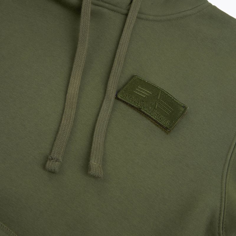 Кофта чоловіча Alpha Industries Red Stripe Hoodie dark green 3