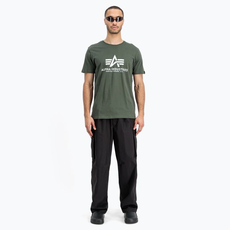 Футболка чоловіча Alpha Industries Basic dark olive 2