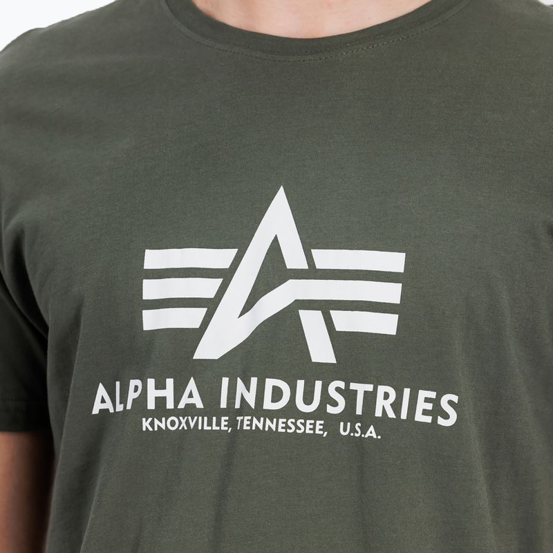 Футболка чоловіча Alpha Industries Basic dark olive 6