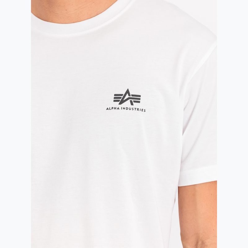 Чоловіча футболка Alpha Industries Basic Small Logo біла 5
