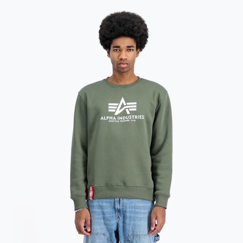 Кофта чоловіча Alpha Industries Basic dark olive