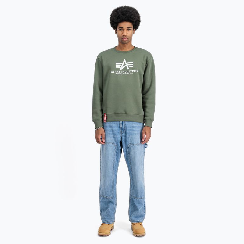 Кофта чоловіча Alpha Industries Basic dark olive 2