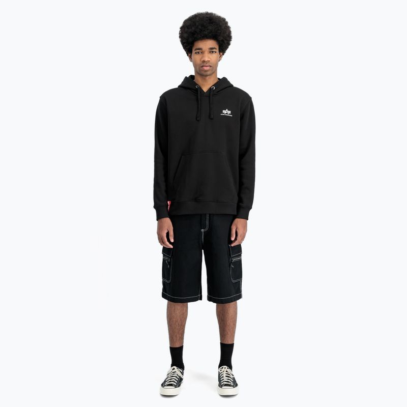 Кофта чоловіча Alpha Industries Basic Small Logo Hoodie black 2