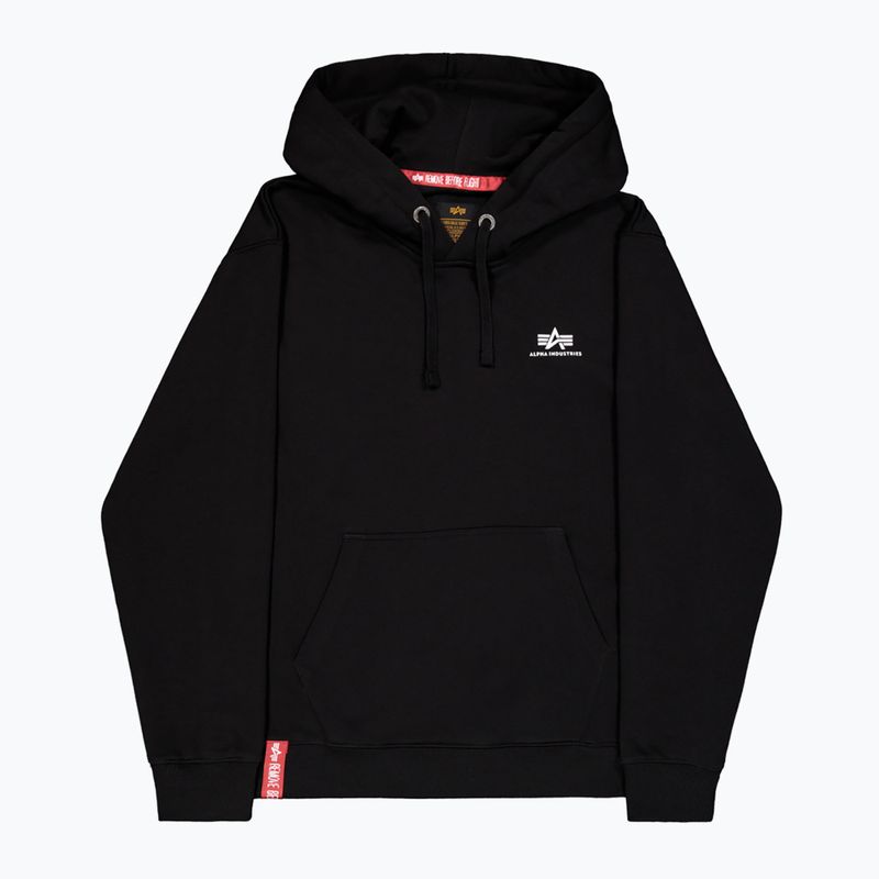 Кофта чоловіча Alpha Industries Basic Small Logo Hoodie black 7